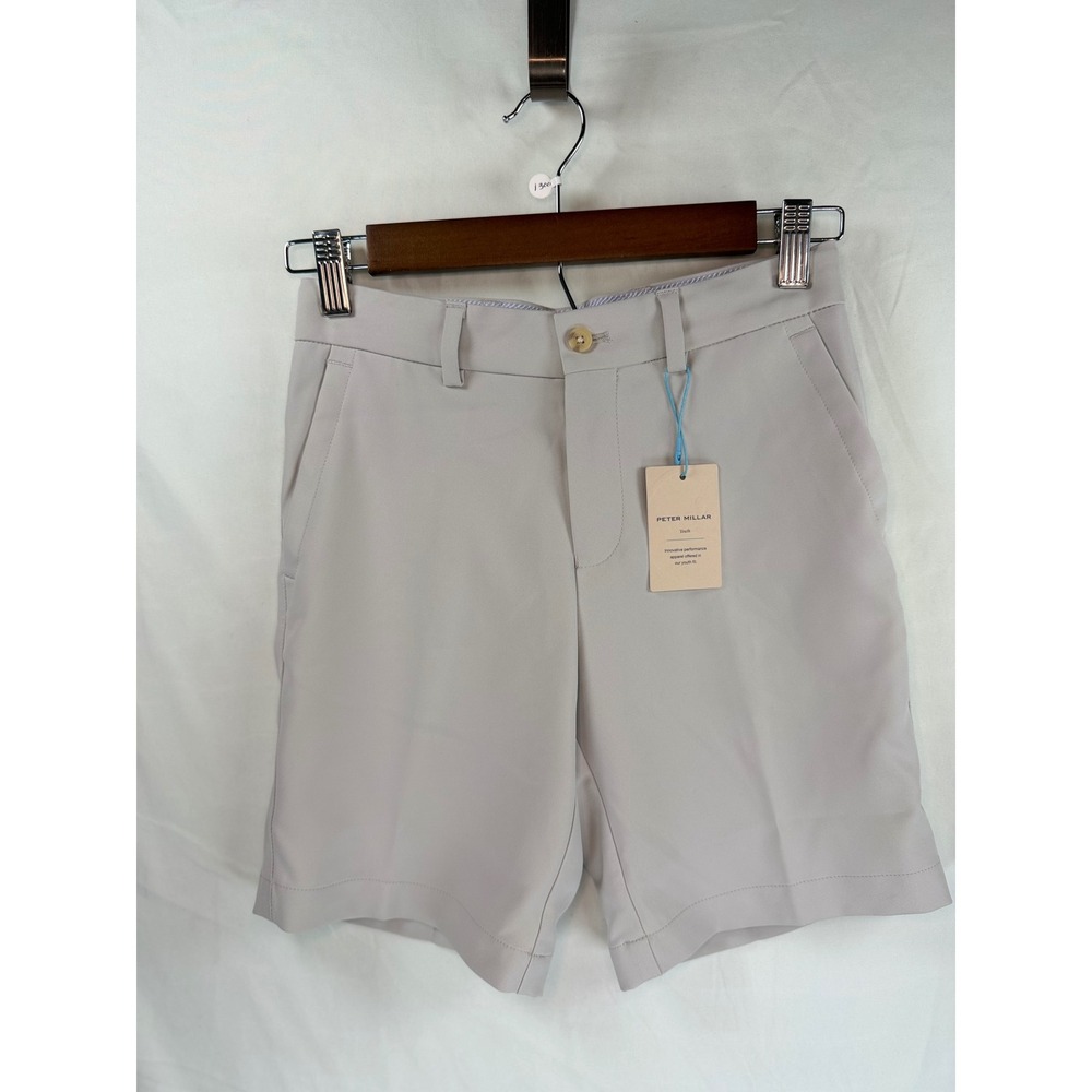 Peter Millar Youth Performance Golf Shorts Grey Size M 8 10 NWT